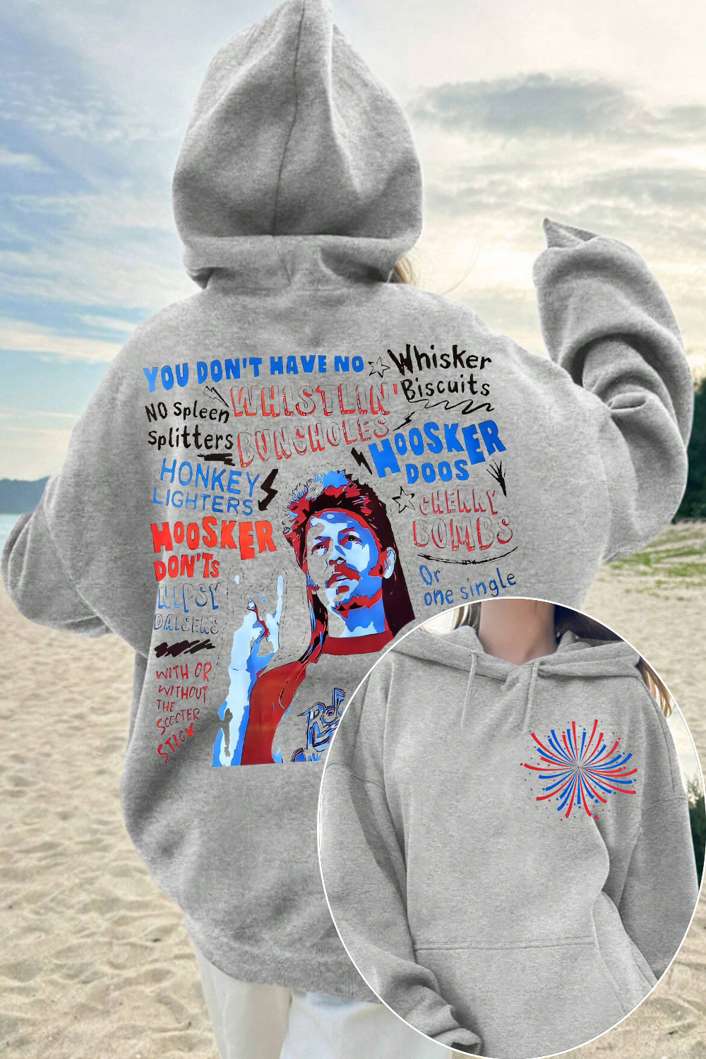 Joe Dirt is ready for your party in 4th of July Hoodie For Women